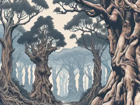 Pesona Hutan yang Dipenuhi Pohon Berbentuk Aneh