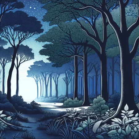 Hutan dengan Pohon yang Bisa Menghasilkan Cahaya di Malam Hari